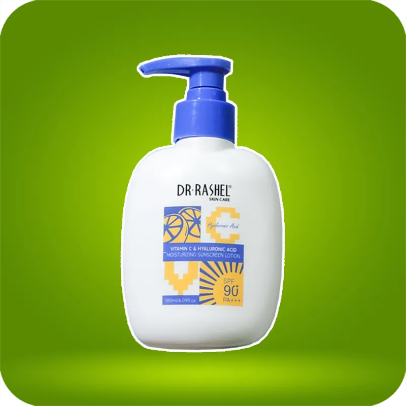 لوسیون ضد آفتاب ویتامین سی و هیالورونیک اسید دکتر راشل SPF90